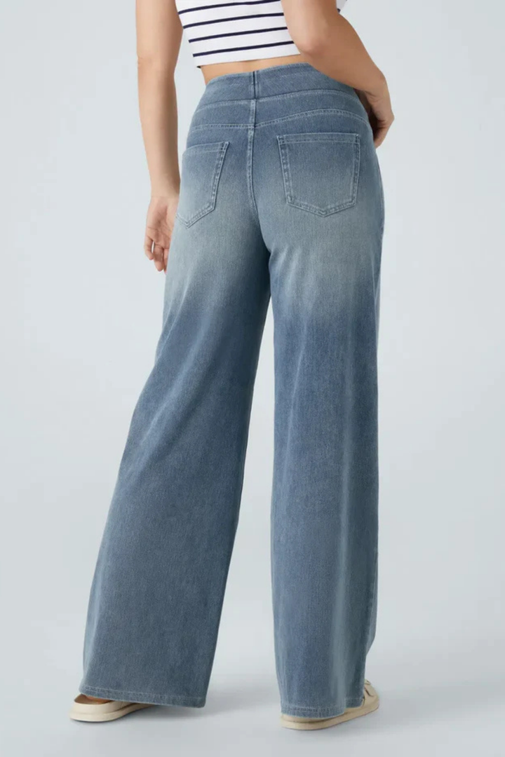 Evanna Hose mit hoher Taille - Hellblau