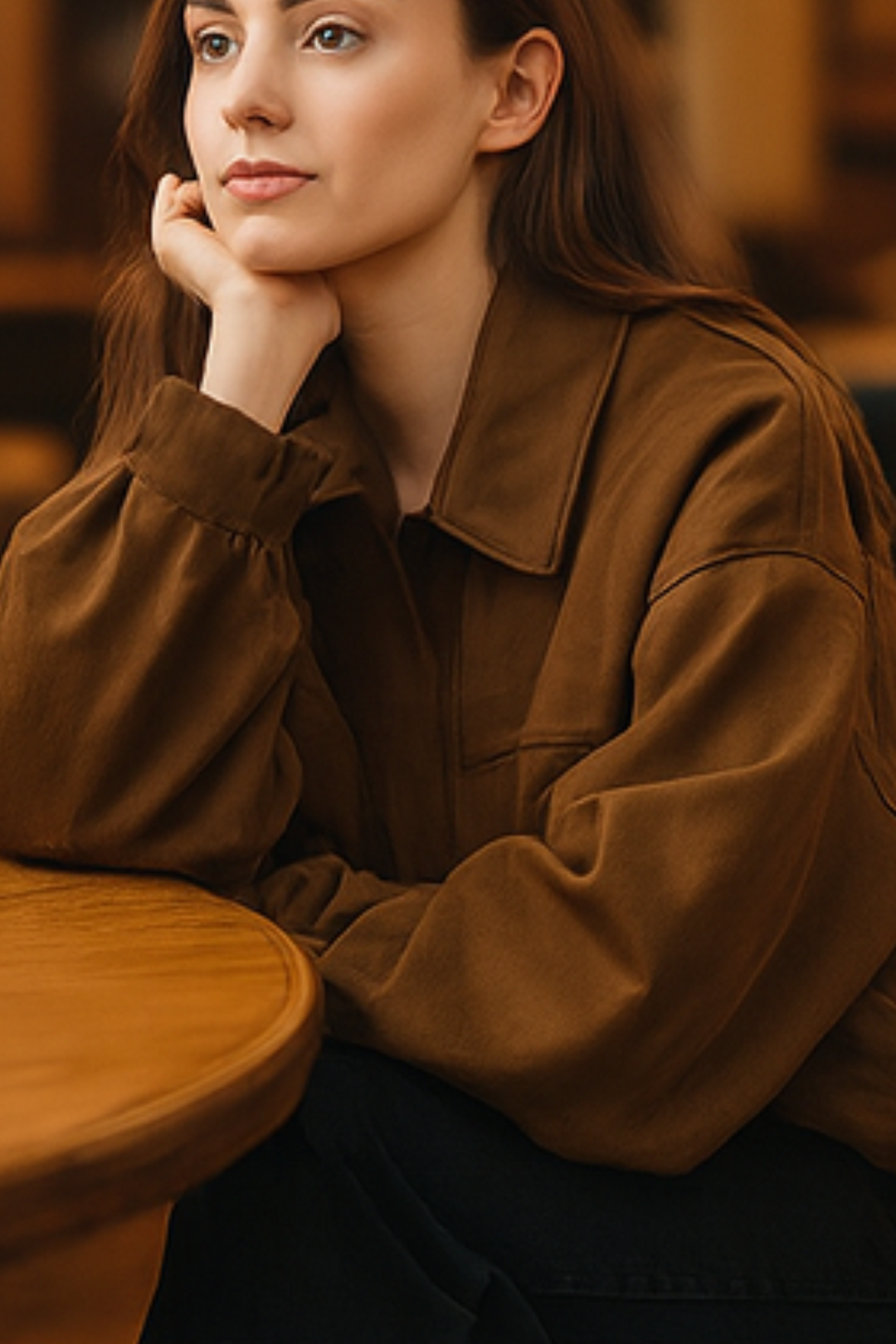 Nala Vintage Oversized Jacket - Braun