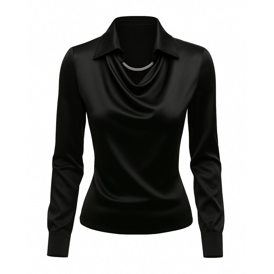 Lynn Elegante Bluse - Schwarz