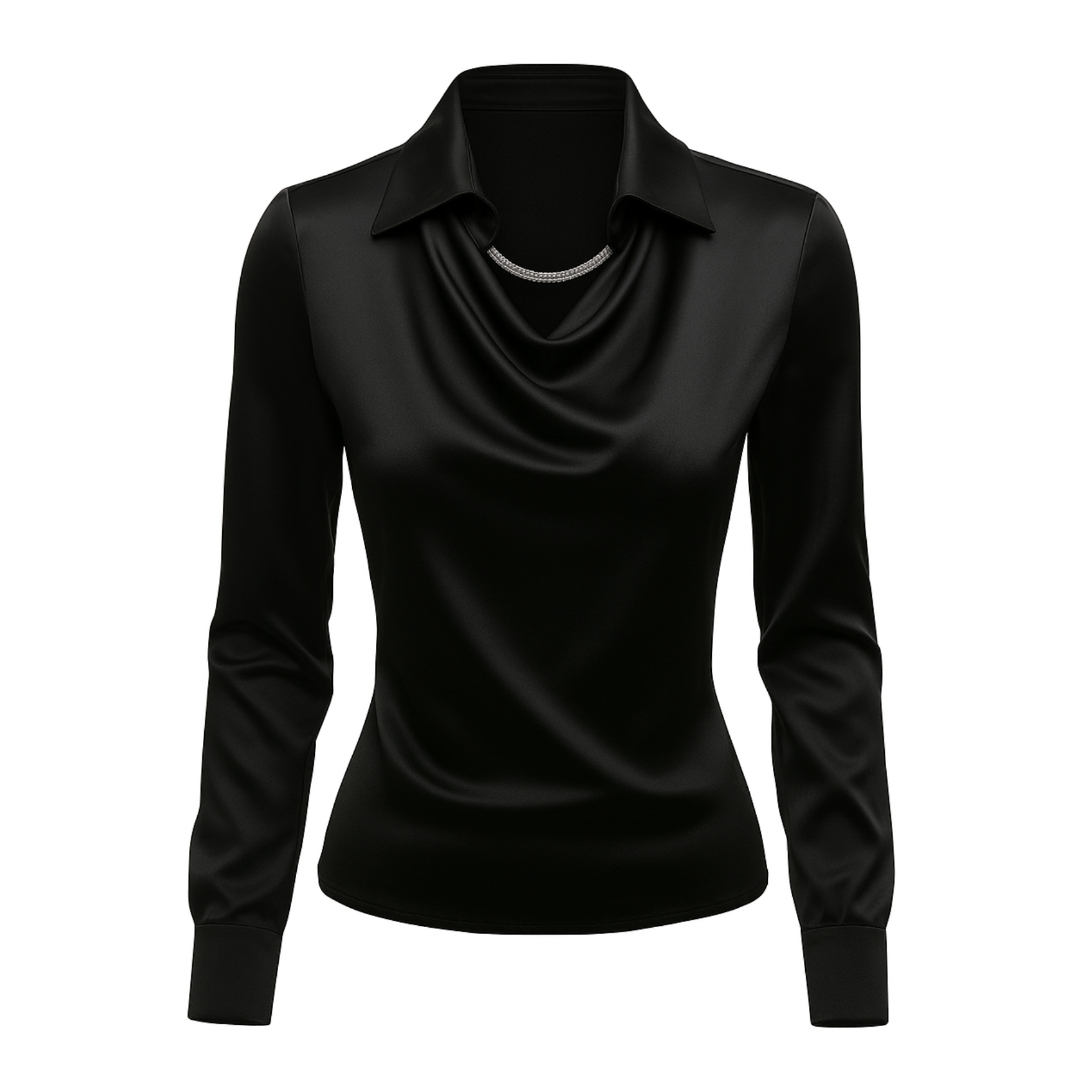 Lynn Elegante Bluse - Schwarz
