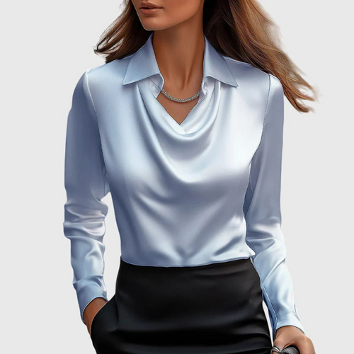 Lynn Elegante Bluse - Hellblau