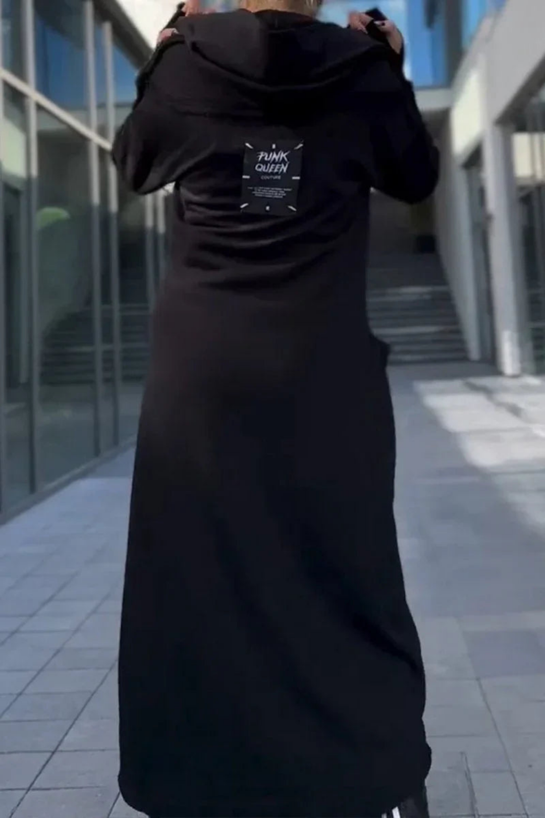 Nana Hoodie mit Reißverschluss - Schwarz