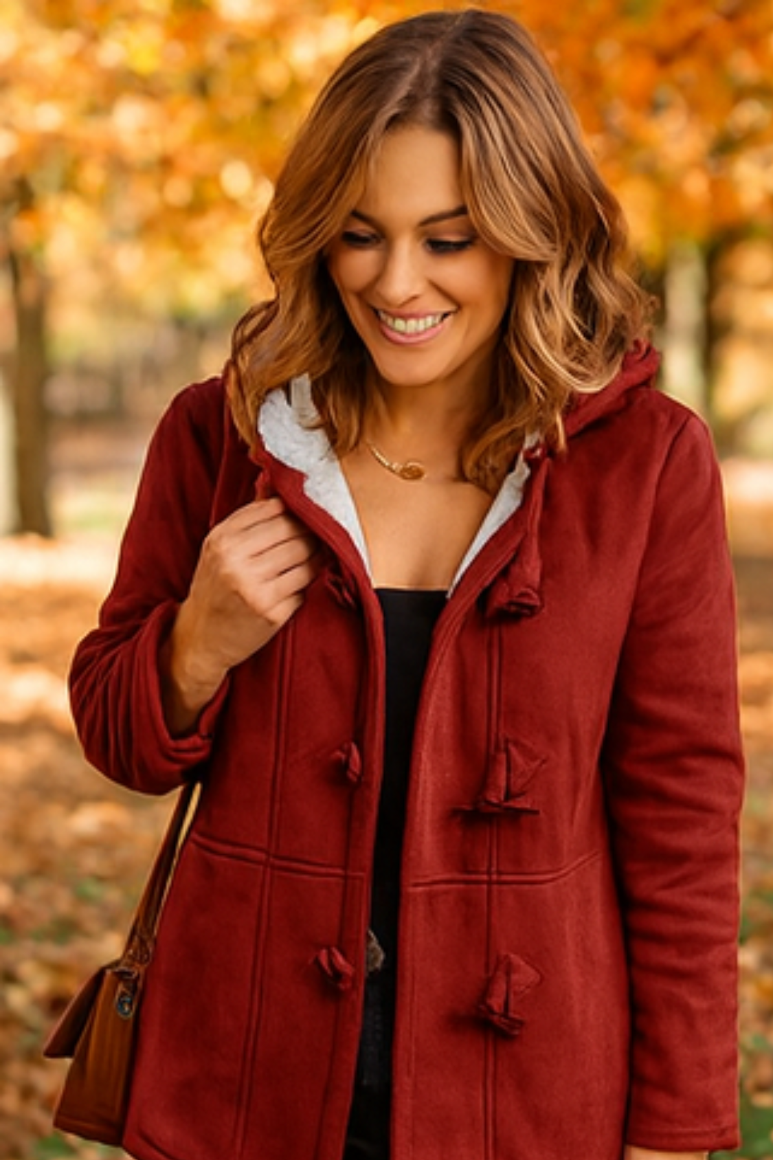 Serena Klassische Fleecejacke - Rot