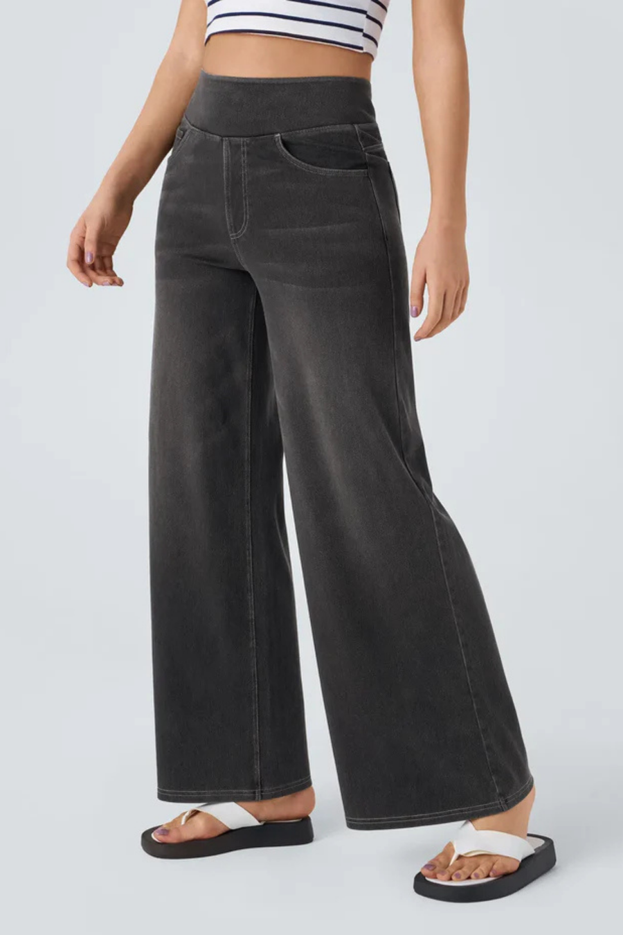 Evanna High-Waist Pants Black