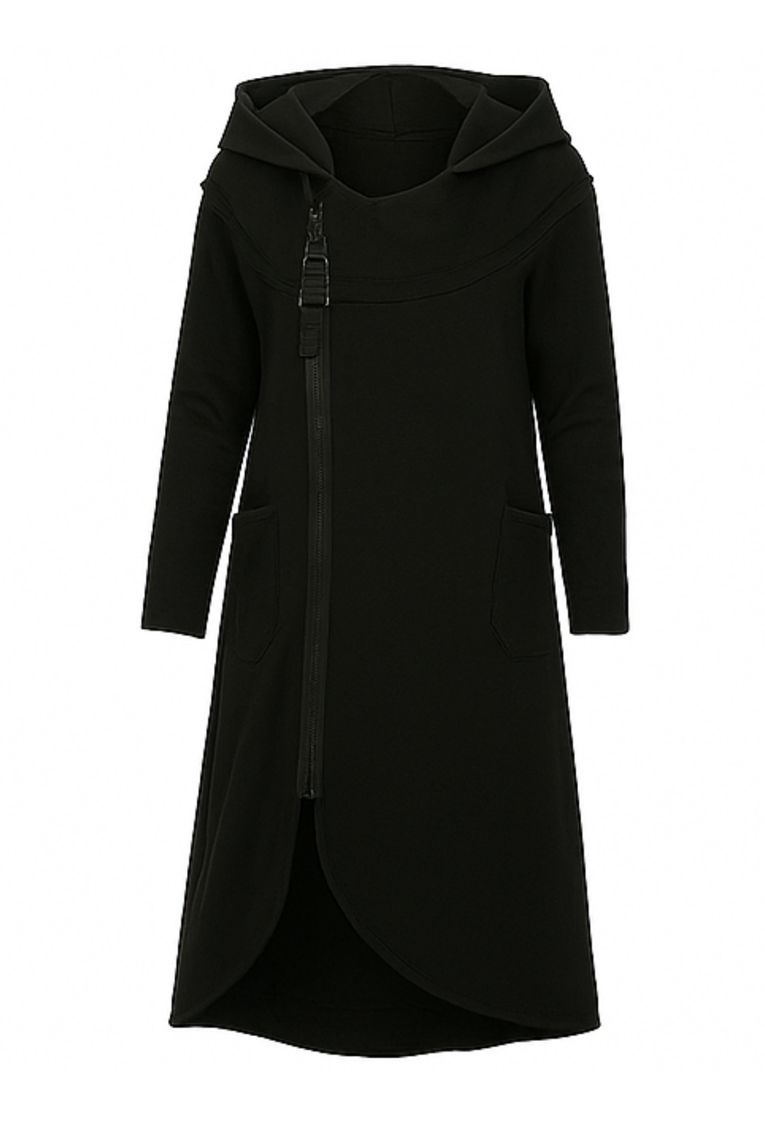 Nana Hoodie mit Reißverschluss - Schwarz