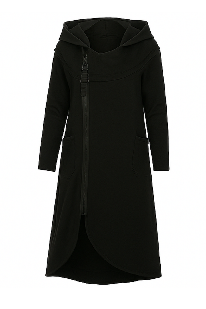 Nana Hoodie mit Reißverschluss - Schwarz