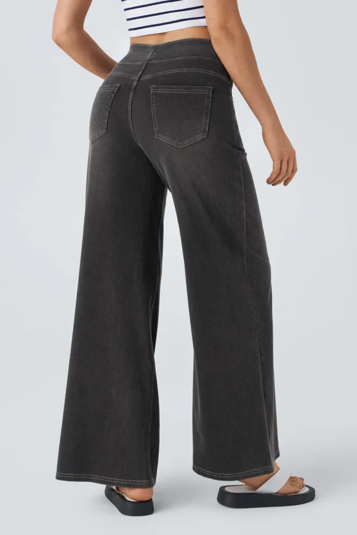 Evanna Hose mit hoher Taille - Schwarz