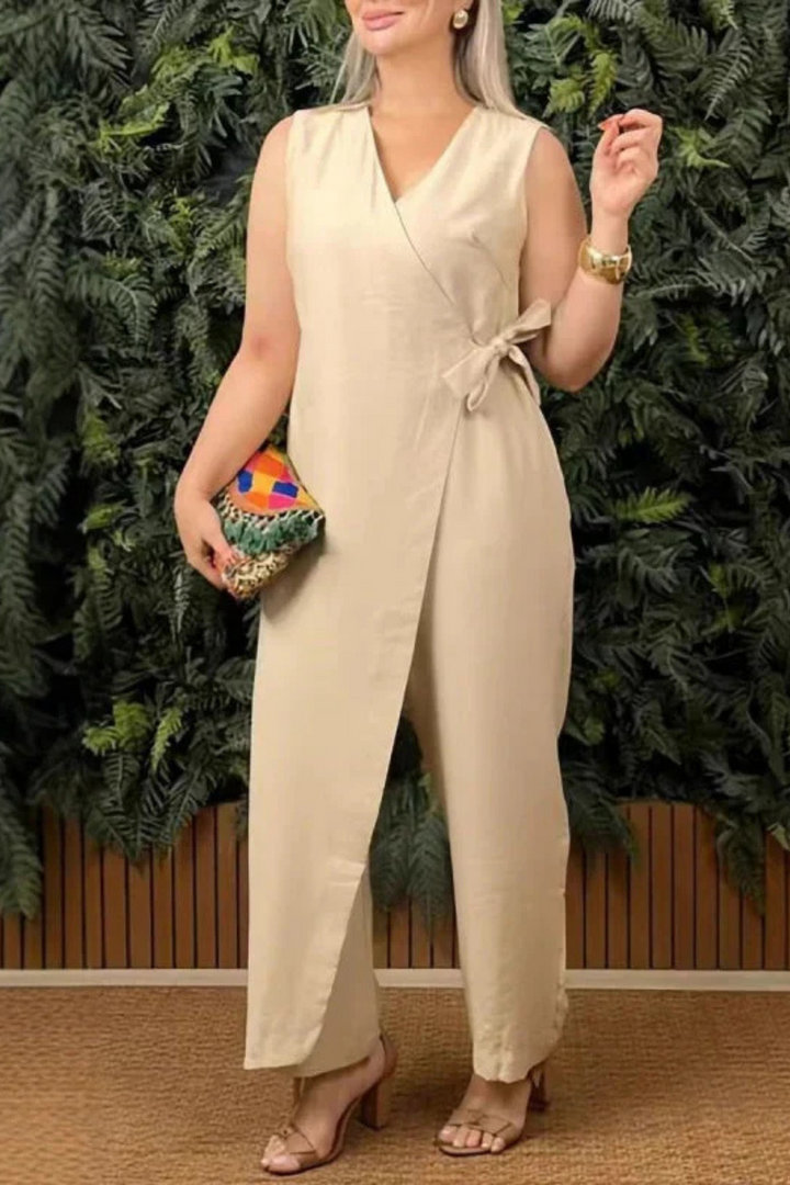 Victoria Jumpsuit - Beige