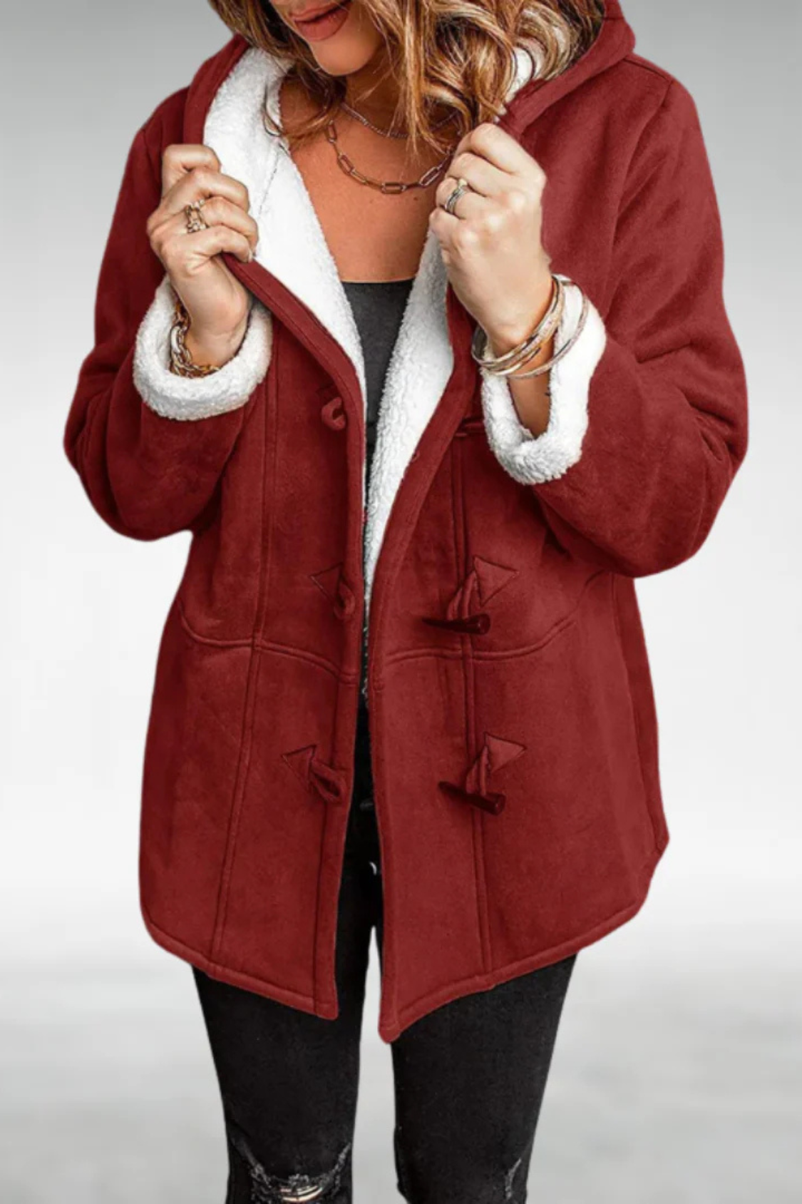 Serena Klassische Fleecejacke - Rot