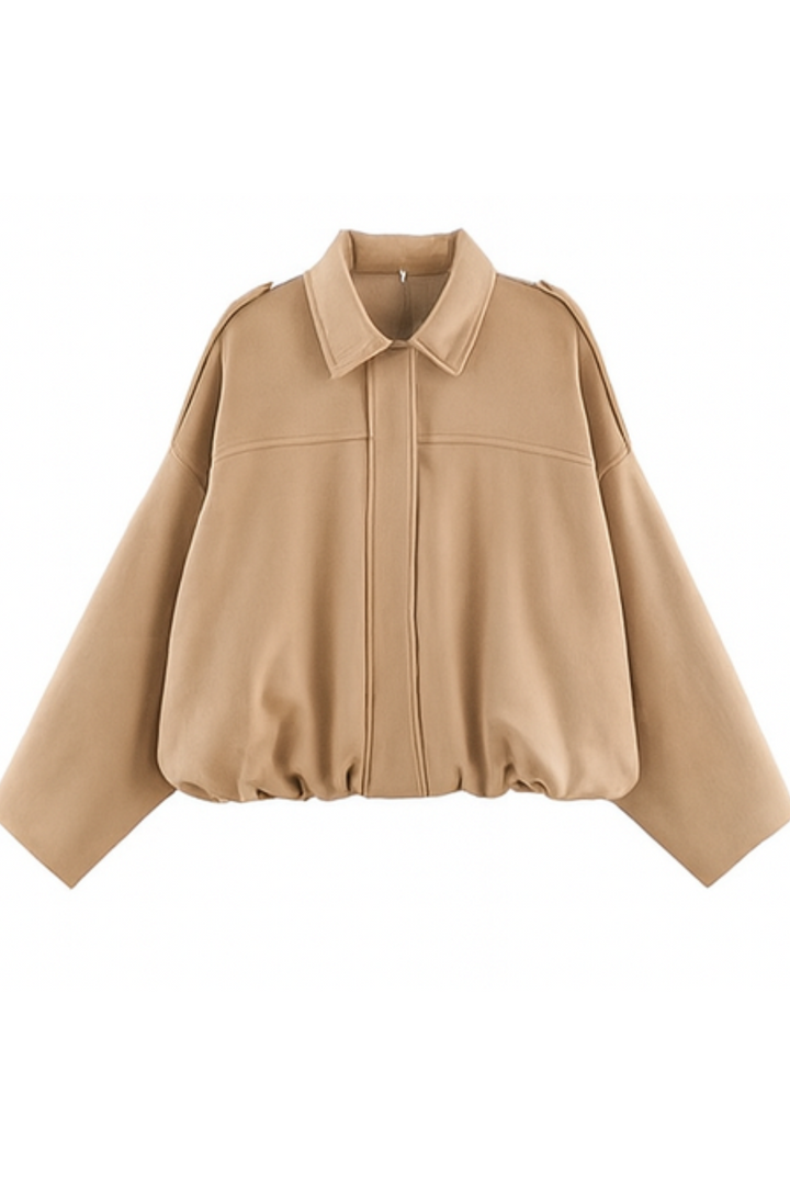 Nala Vintage Oversized Jacket - Beige