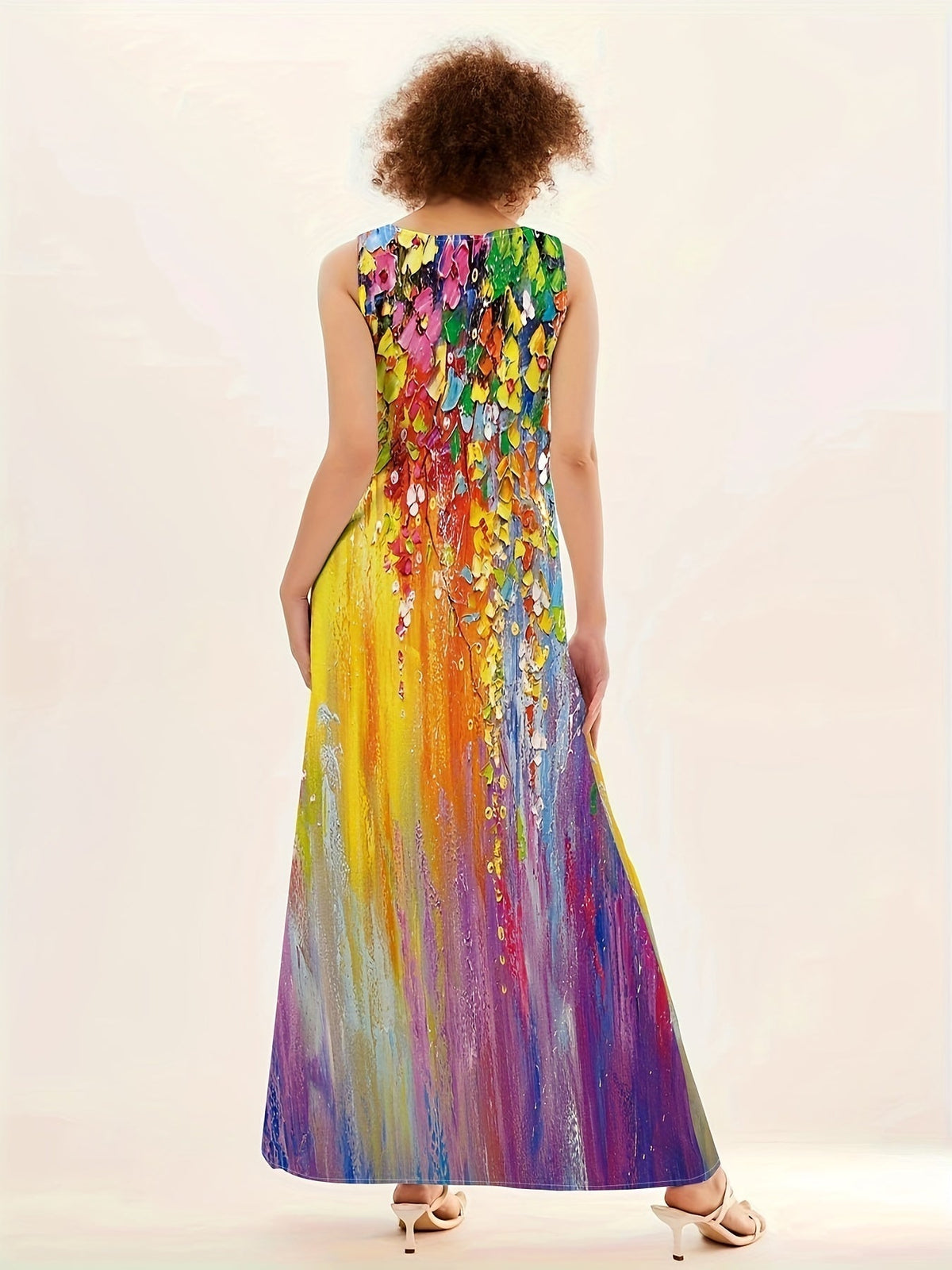 Calista | Boho Maxi-Kleid mit Blumenmuster