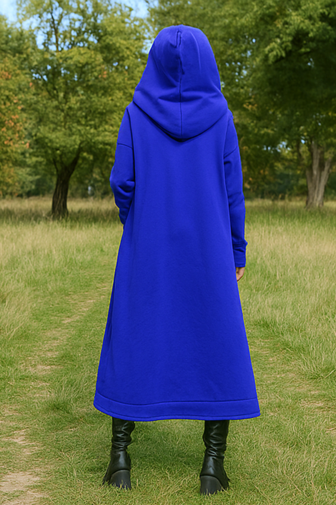 Nana Hoodie mit Reißverschluss - Blau
