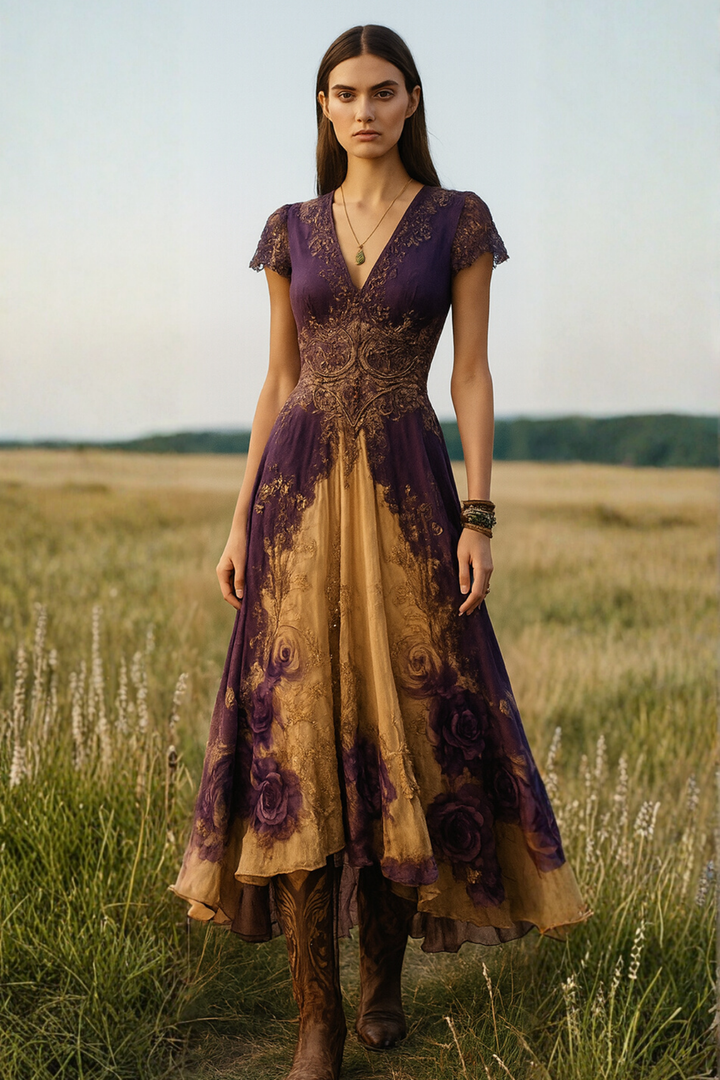 Celeste | Vloeiende Bloemenjurk