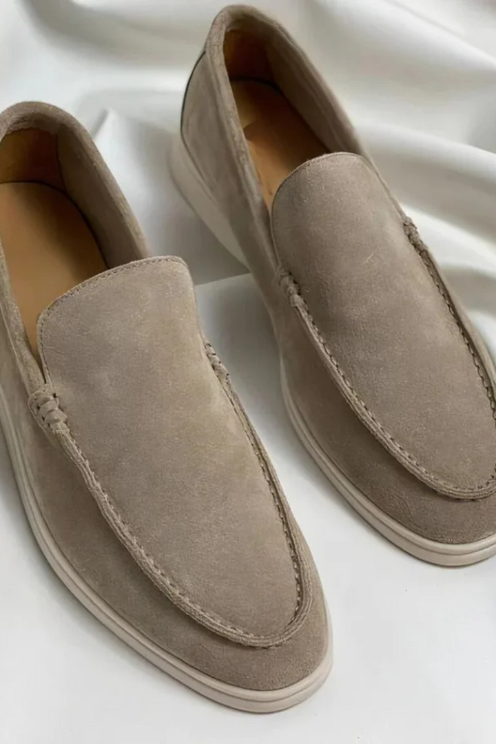 Chase Elegante Wildleder-Loafer - Khaki