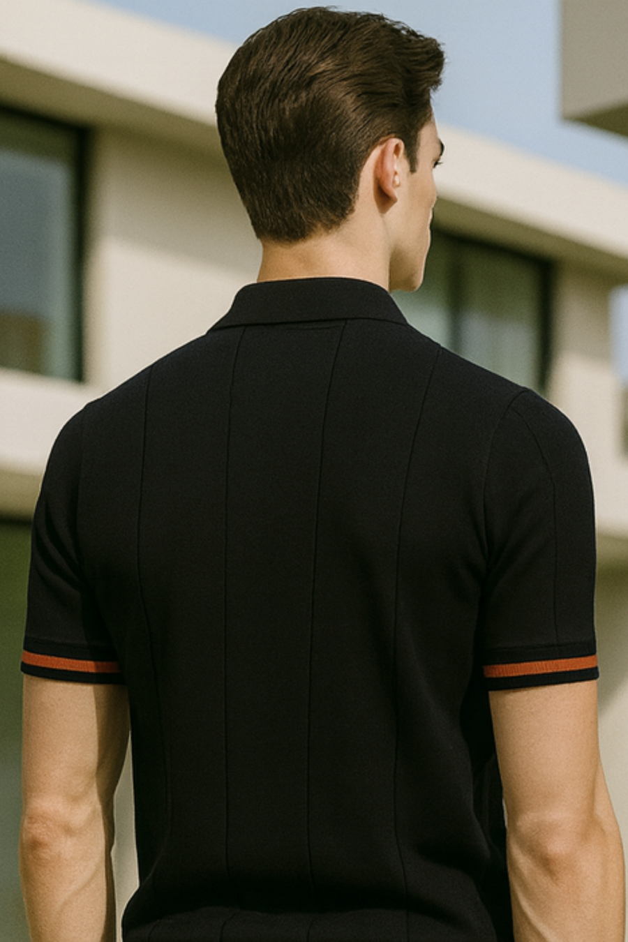 Mykonos Textured Knit Polo Shirt