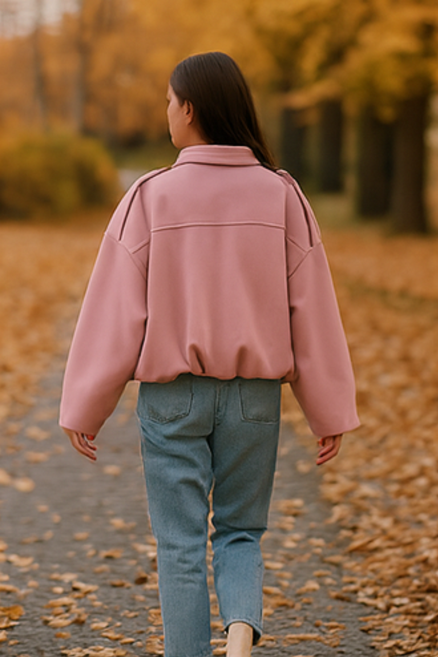 Nala Vintage Oversized Jacket in Pink