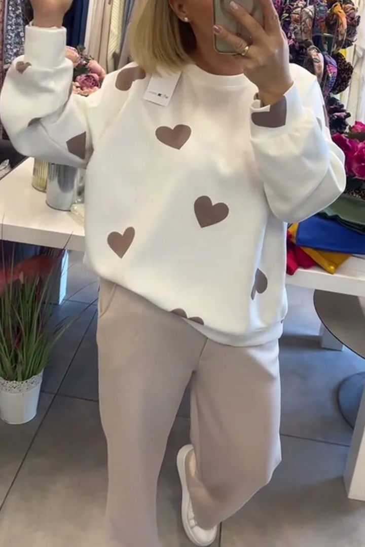 Maya Baumwollmix-Trui mit Herzchen