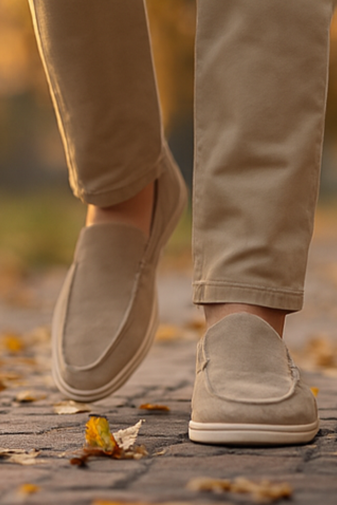 Chase Elegante Wildleder-Loafer - Khaki