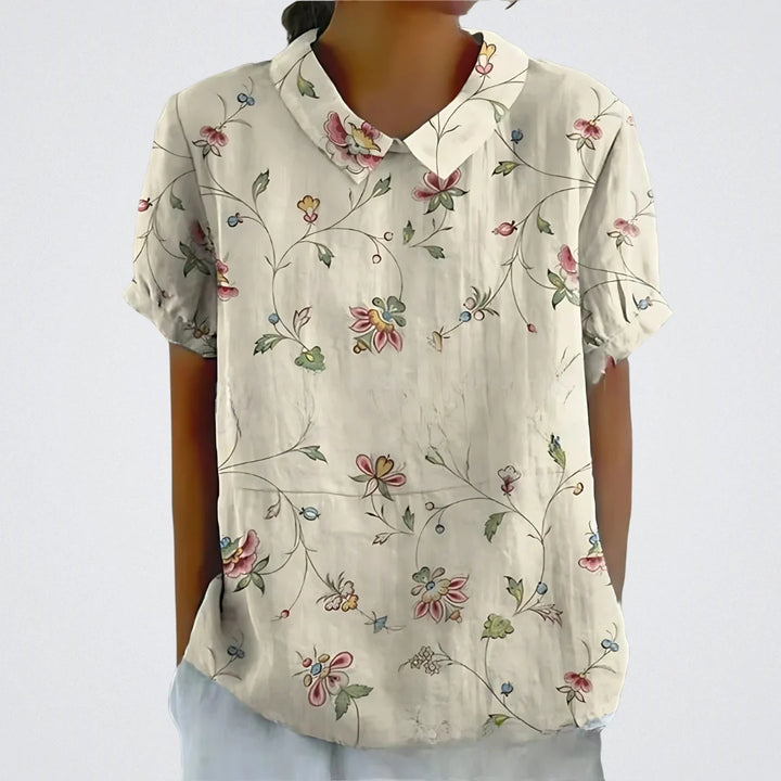 Lina | Elegante Bluse mit Blumendetail