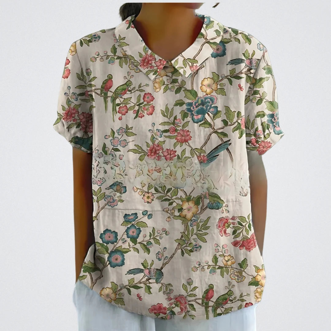 Lina™ | Elegante Bluse mit Blumendetail