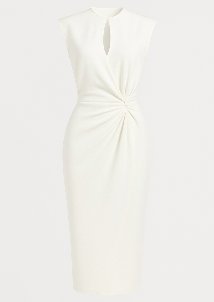 Mirabel Zeitloses Chic-Kleid - Weiß