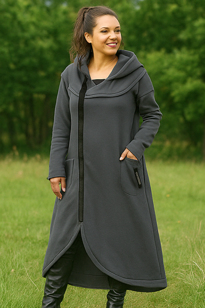 Nana Hoodie mit Reißverschluss - Grau