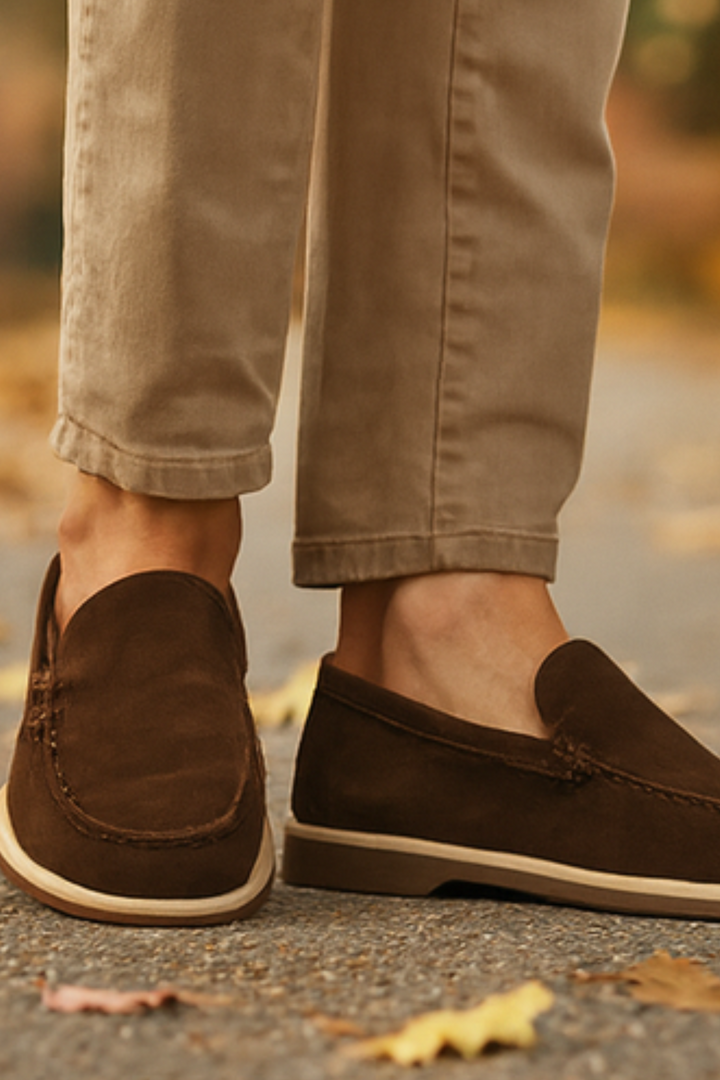 Chase Elegante Wildleder-Loafer - Braun