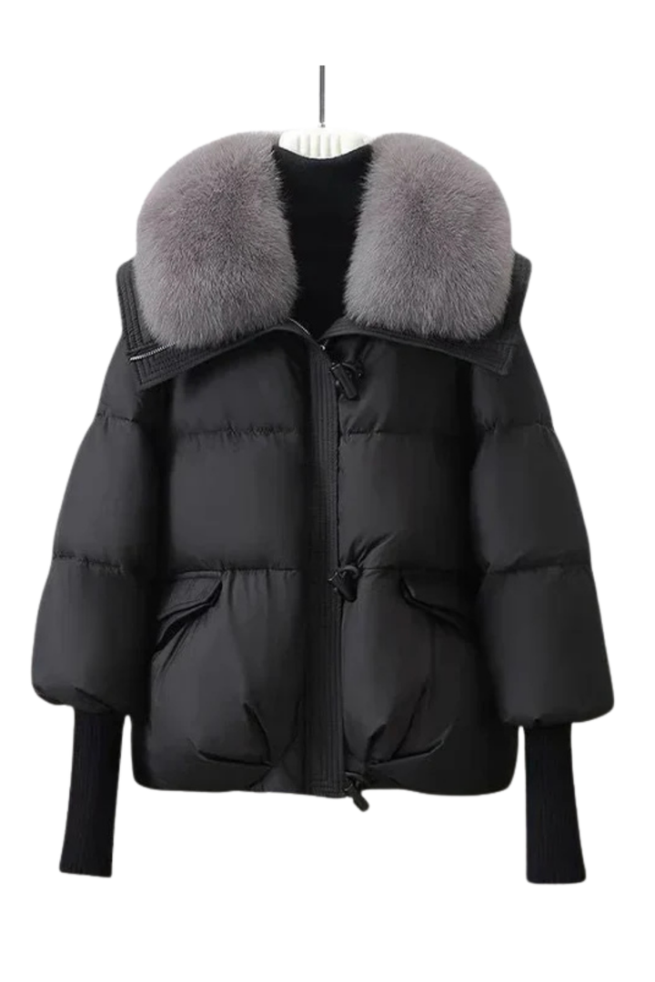 Indila | Jacke mit Fellkragen