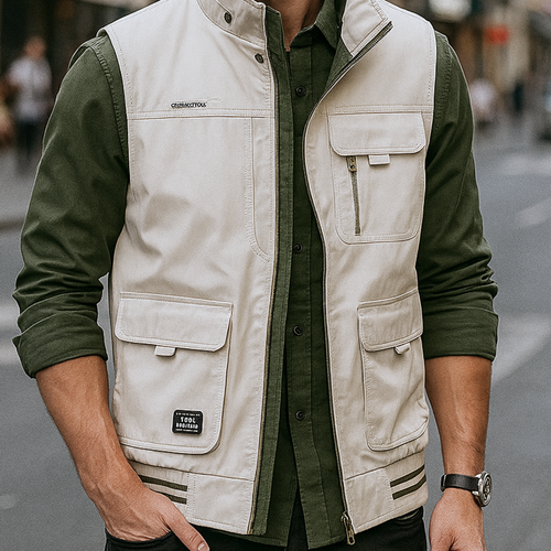 Martin Luxus-Bodywarmer - Beige Grün