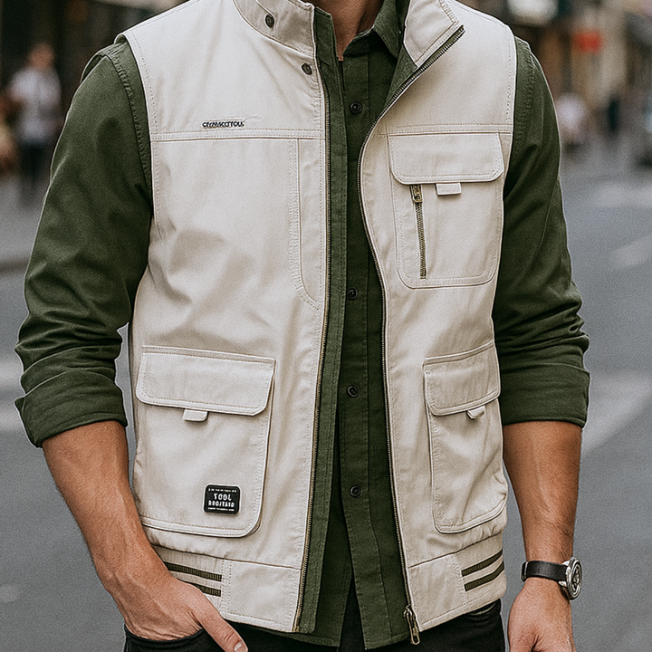 Martin Luxus-Bodywarmer - Beige Grün