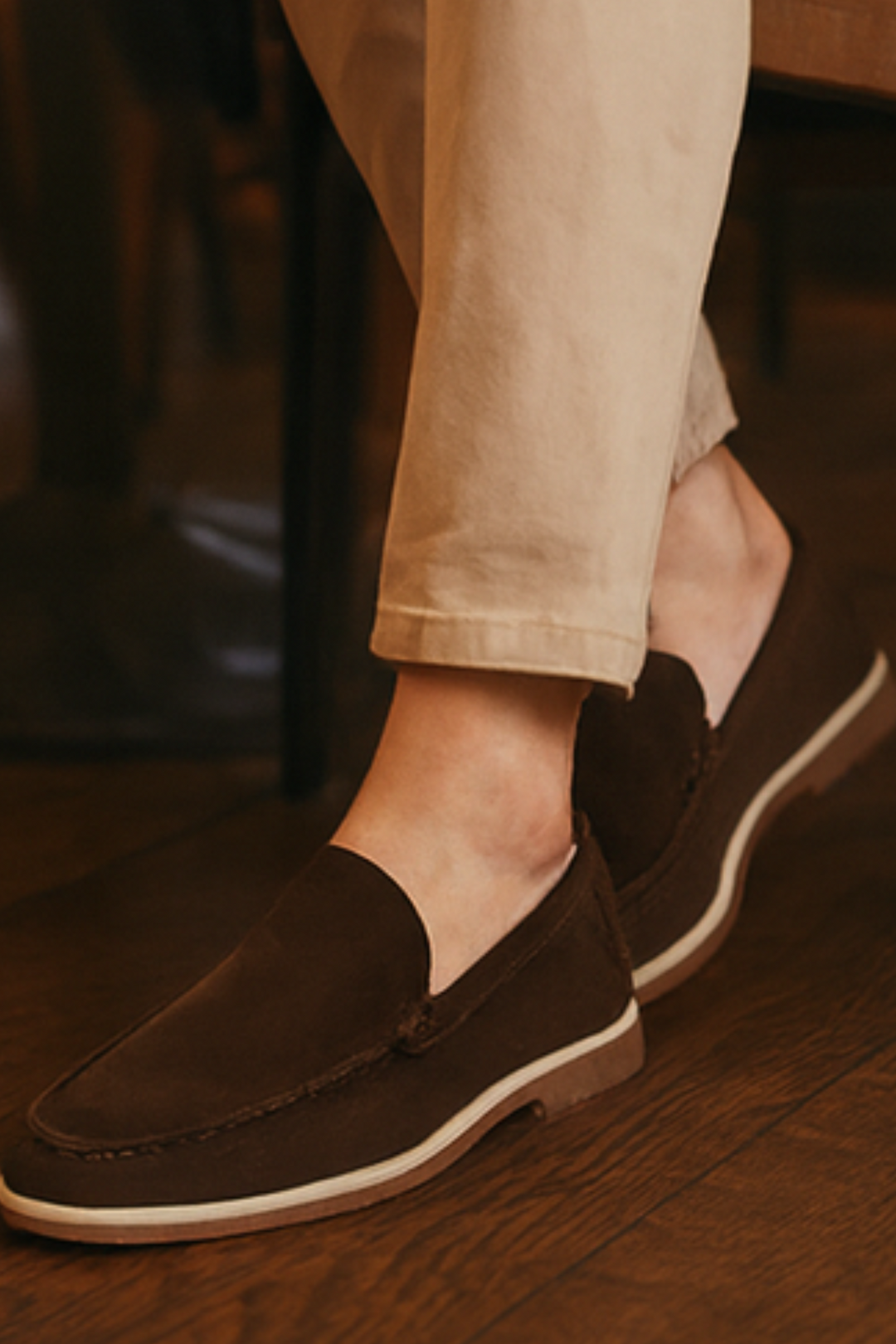 Chase Elegante Wildleder-Loafer - Braun