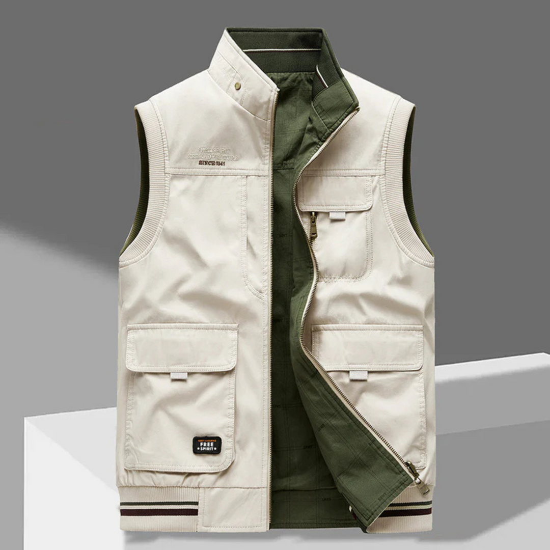 Martin Luxus-Bodywarmer - Beige Grün