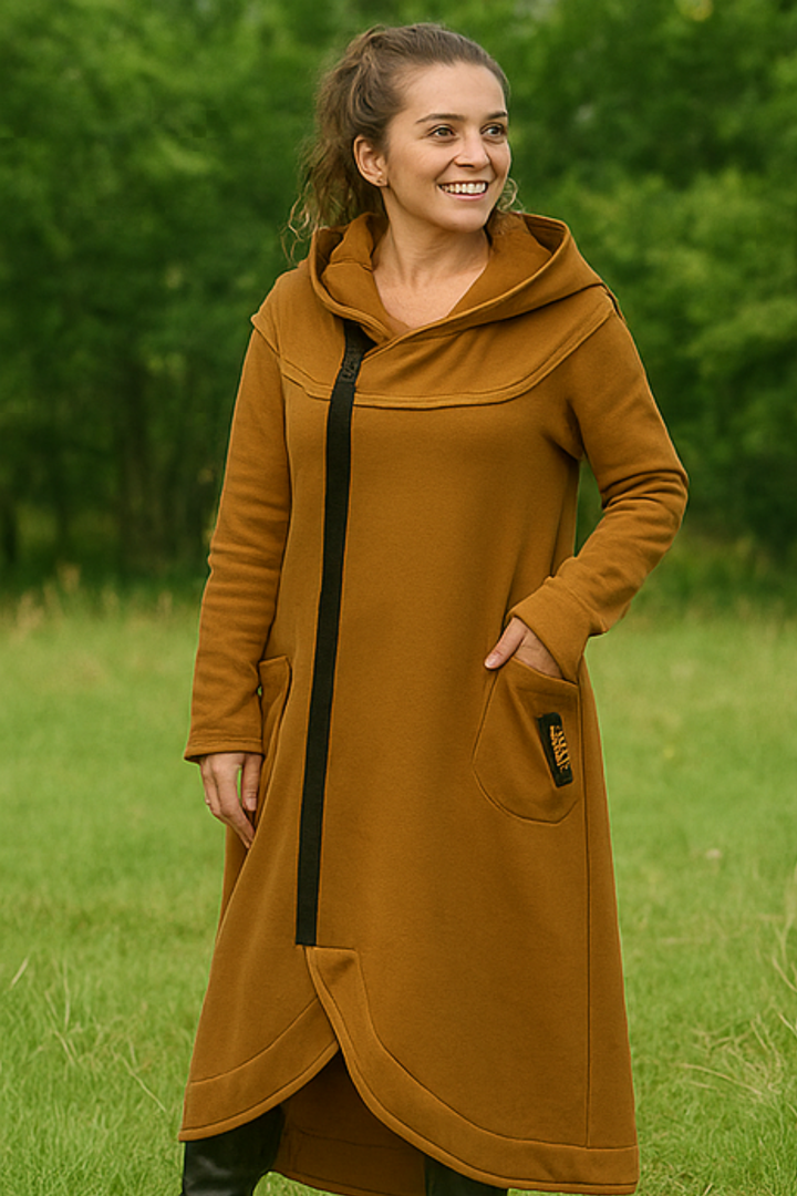 Nana Hoodie mit Reißverschluss - Braun