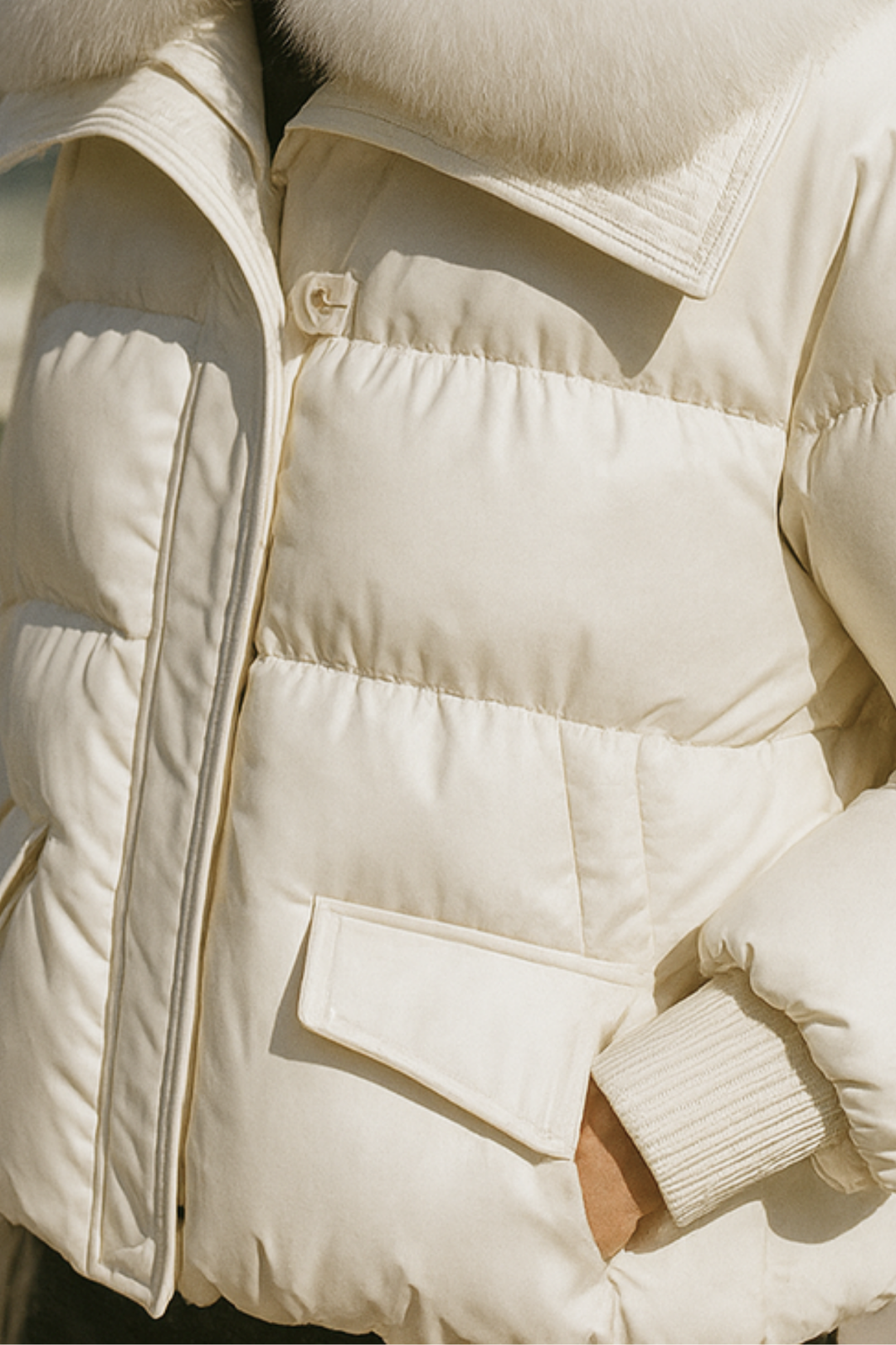 Indila | Jacke mit Fellkragen