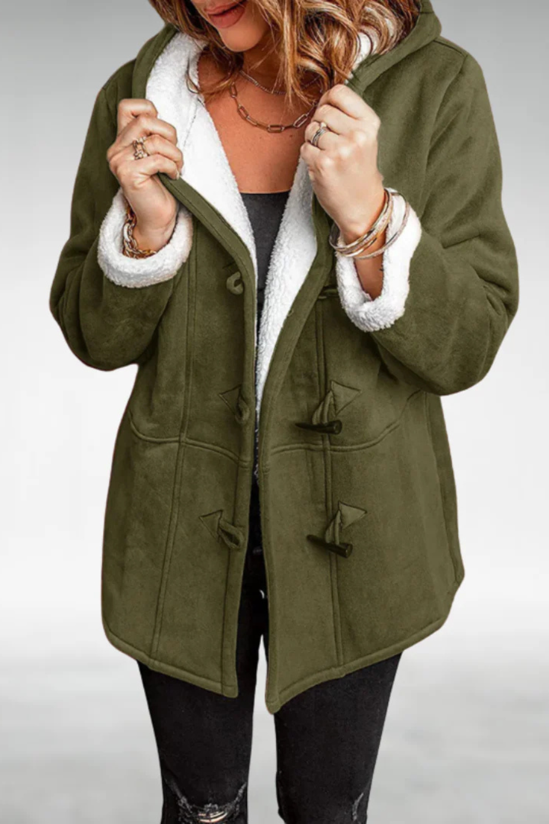 Serena Klassische Fleecejacke - Grün