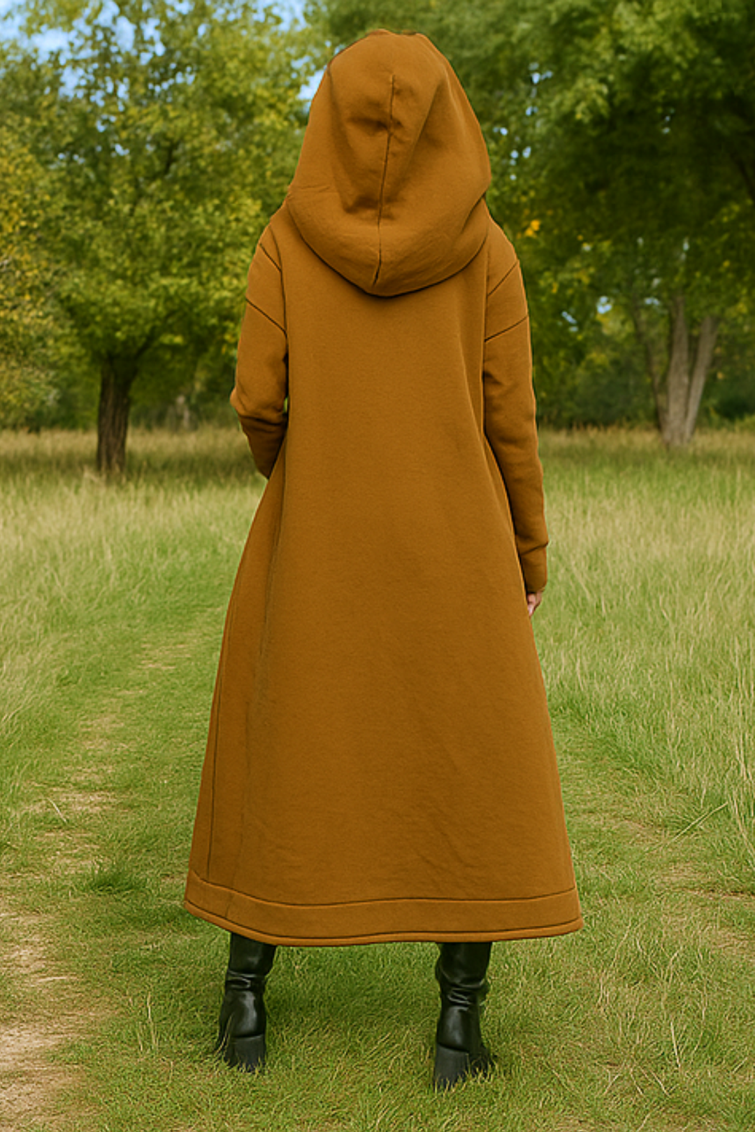 Nana Hoodie mit Reißverschluss - Braun