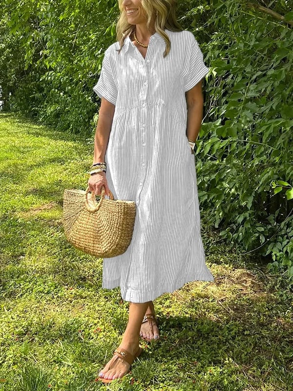 Amirah | Elegant Stripe Dress