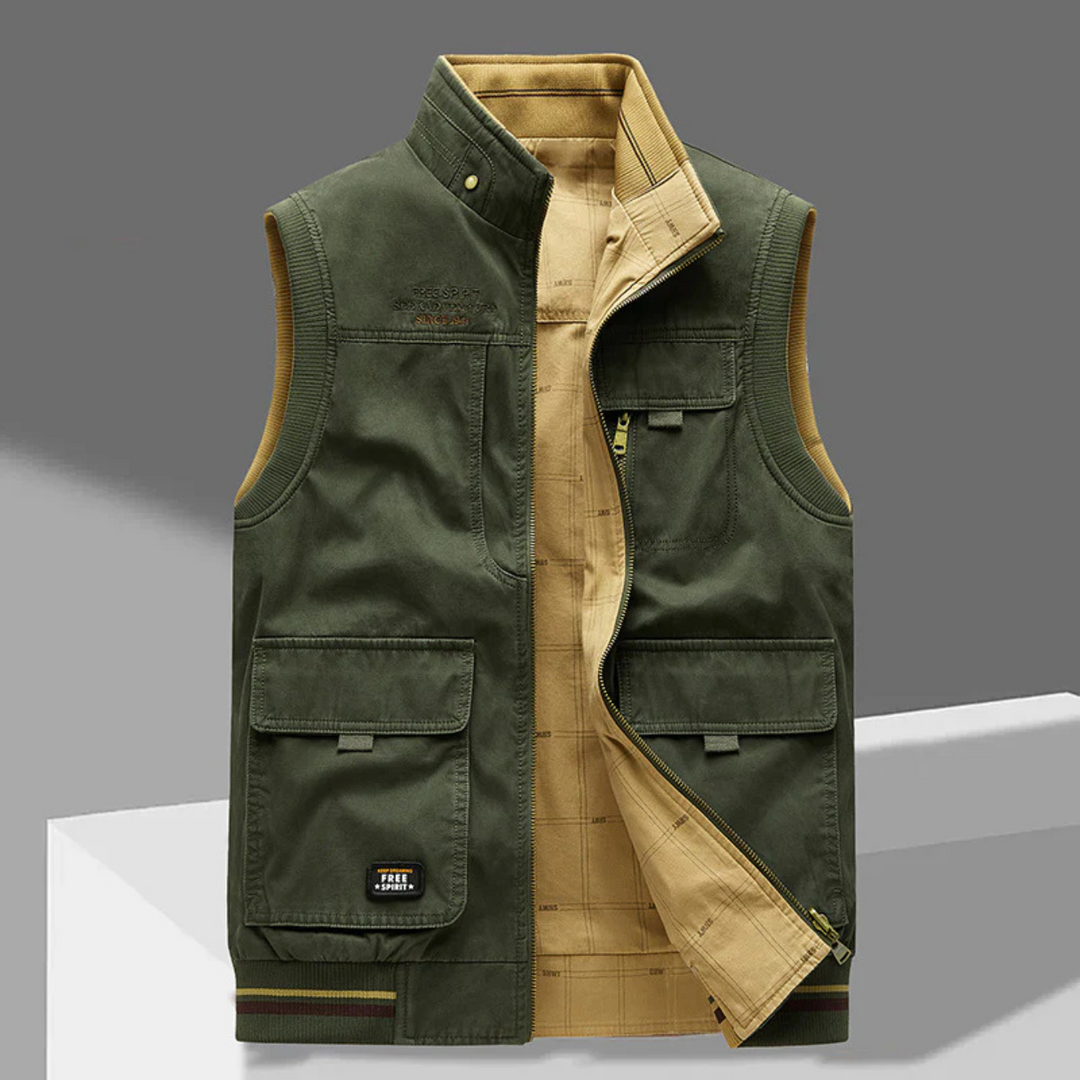 Martin Luxus-Bodywarmer - Khaki Grün