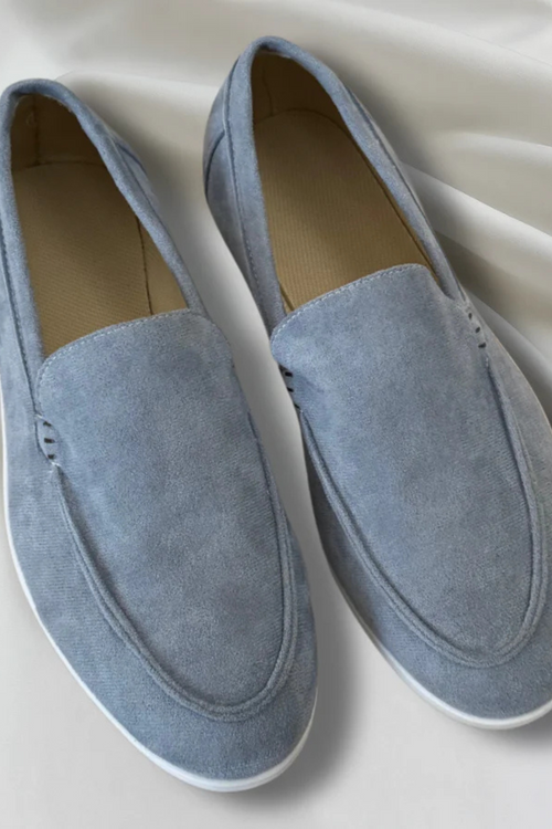 Chase Elegante Wildleder-Loafer - Hellblau