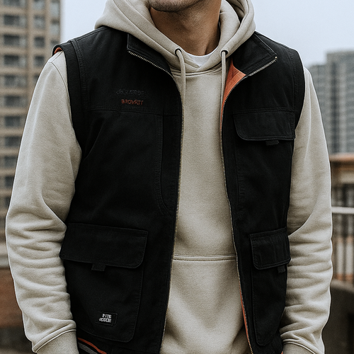 Martin Luxus-Bodywarmer - Schwarz Orange