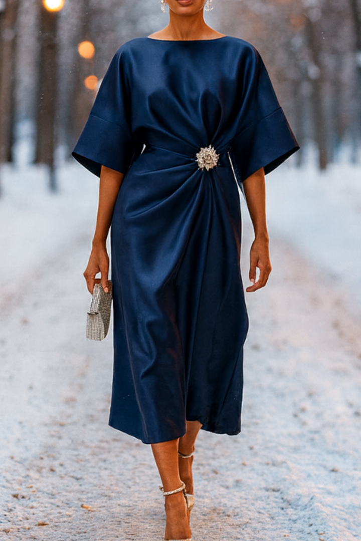 Anne Langes Abendkleid - Marineblau