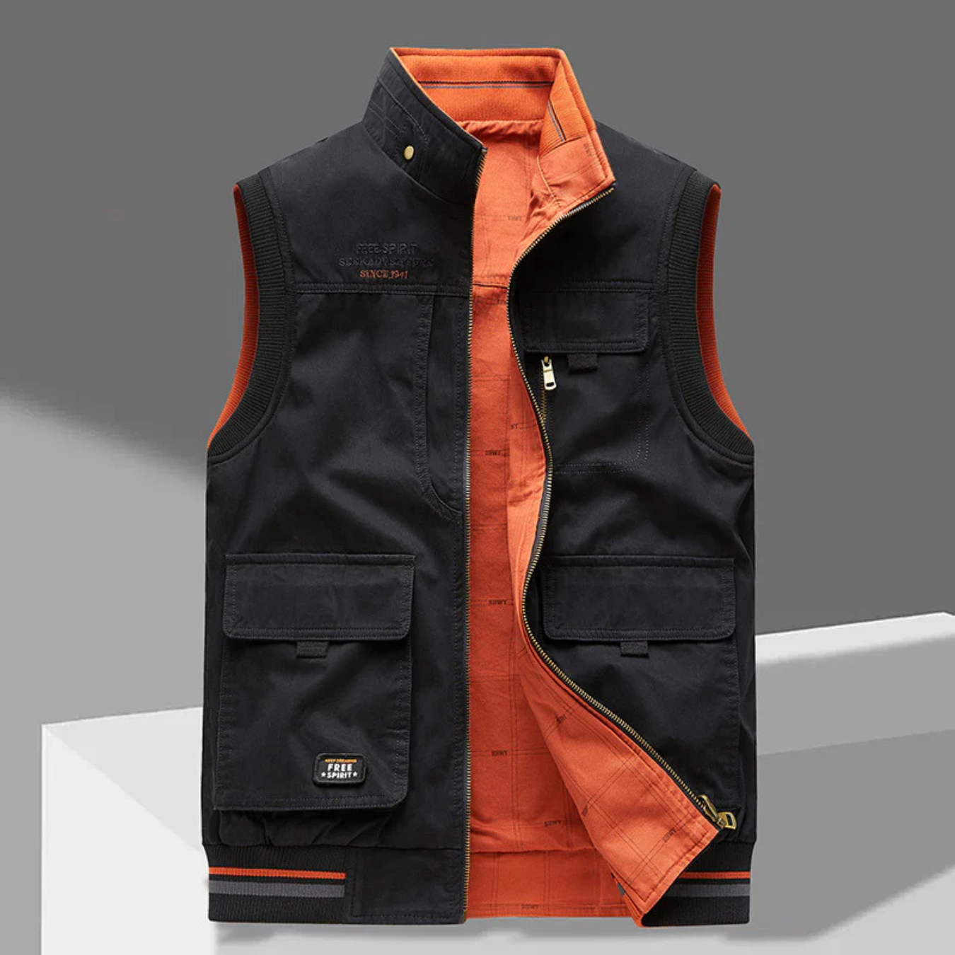 Martin Luxus-Bodywarmer - Schwarz Orange