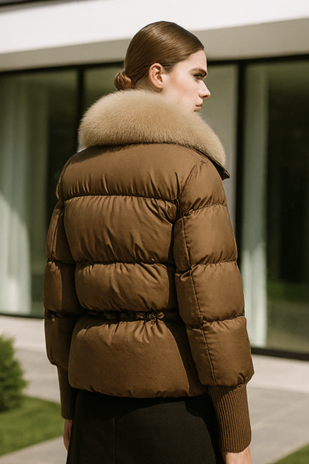 Indila | Jacke mit Fellkragen