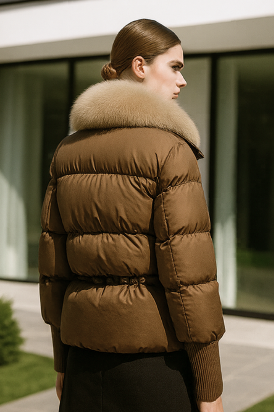 Indila Faux Fur Collar Jacket