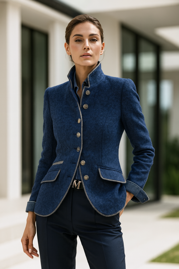 Valerie | Cardigan mit Hohem Kragen