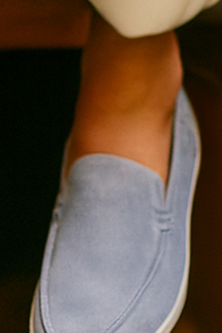 Chase Elegante Wildleder-Loafer - Hellblau