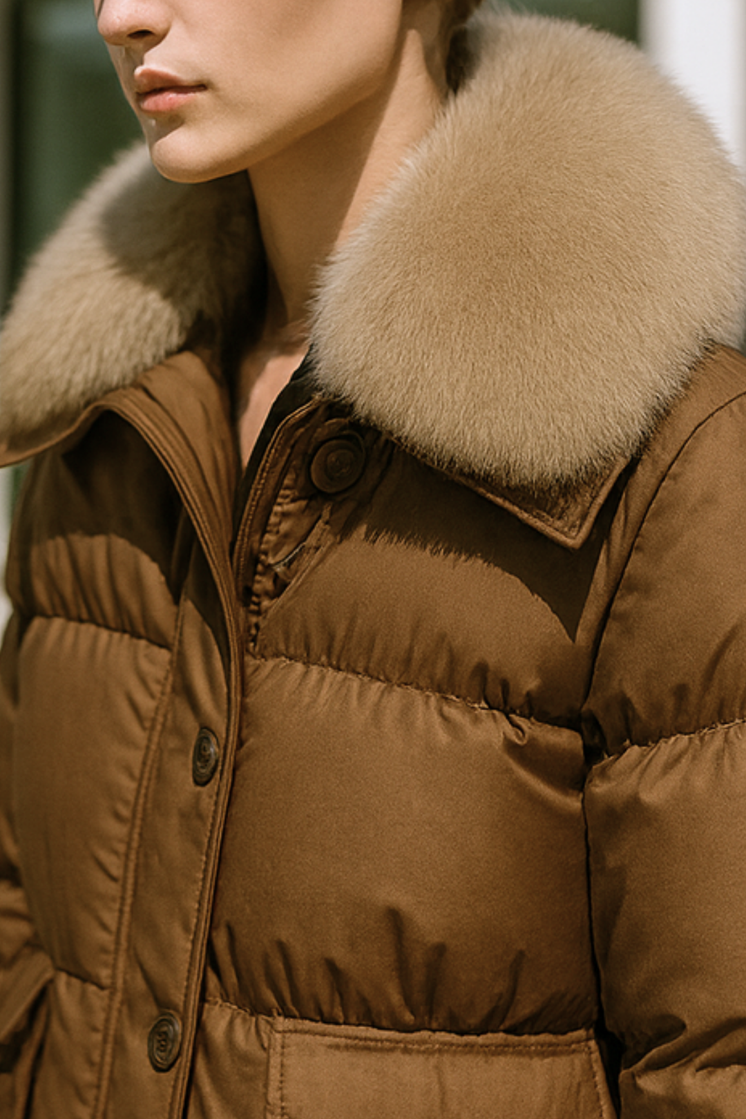 Indila | Jacke mit Fellkragen