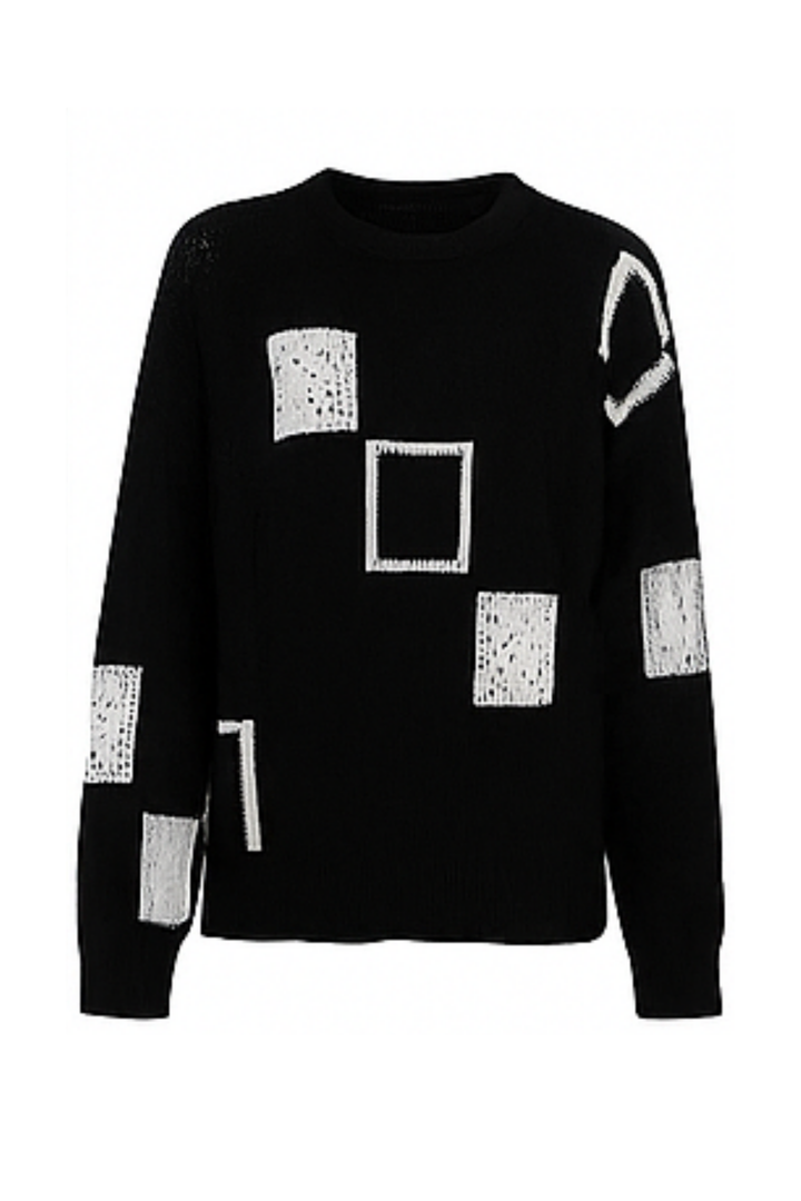 Ayla Strickpullover - Schwarz