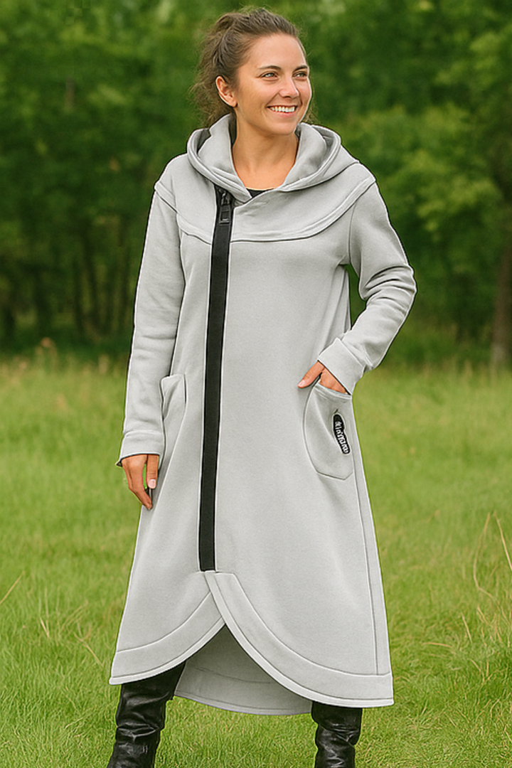 Nana Hoodie mit Reißverschluss - Weiß