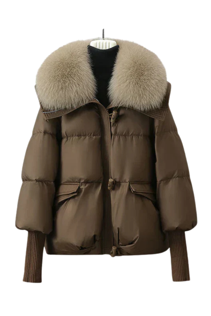 Indila | Jacke mit Fellkragen